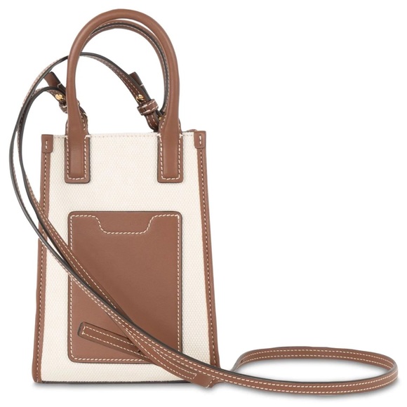 Burberry TB leather canvas phone tote - Picture 7 of 11